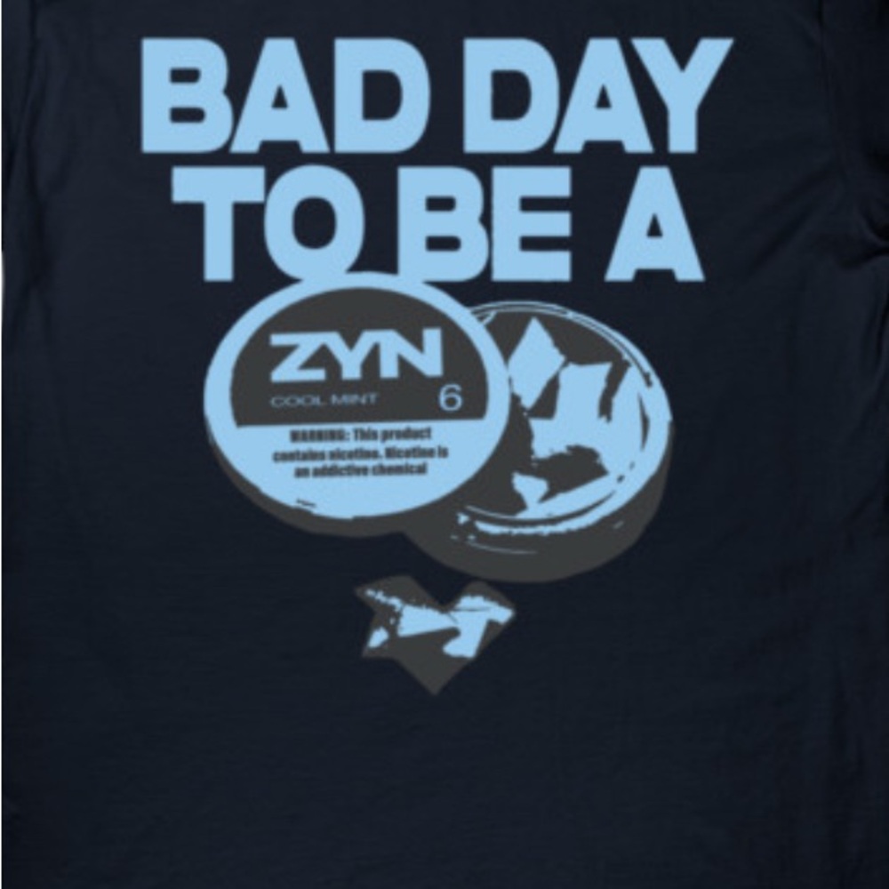 Gildan Navy Blue “Bad Day to be a Zyn” Long Sleeve Tee